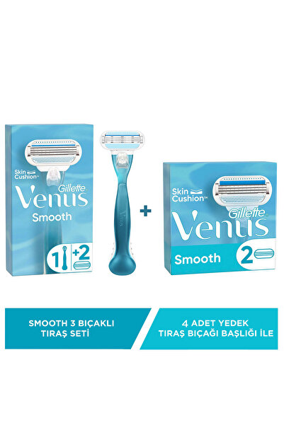 Gillette Venus Smooth Miami Kadın Tıraş Bıçakları, 3'lü Kadın Kullan At Tıraş...