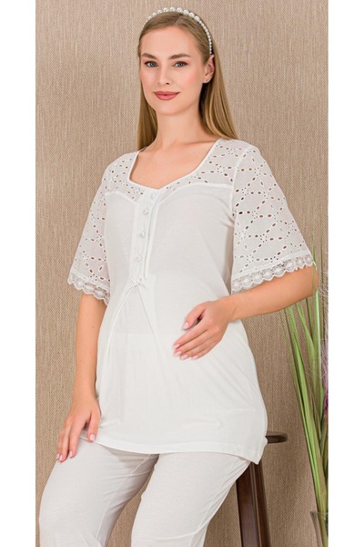 Lady Lingerie Maternity-Maternity Pajamas Set with Dressing Gowns Set of 3