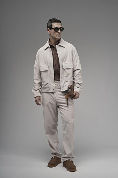 Butik Trend Biz Regular Snap Fastener Jacket and Pants Velvet Set