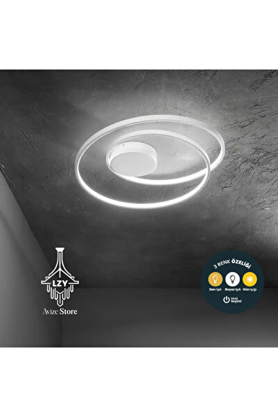 Lzy Avize Store Modern 60cm Beyaz LED Tavan Lambası - 5000 Lümen Yüksek Işık ...