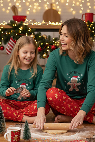 ELİTOL Thermal Cookie Jolly Mother-Daughter Pajama Set