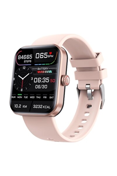 zyteq ZYTEQ Smartwatch, 1.91" screen, Bluetooth, fitness, steps, heart rate, Android, notifications, pink
