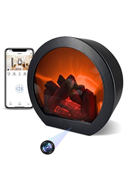 iUni Mini Camera TH-798, Electric Fireplace, Wi-Fi, Full HD, MicroSD Card Slot, Live View on Phone