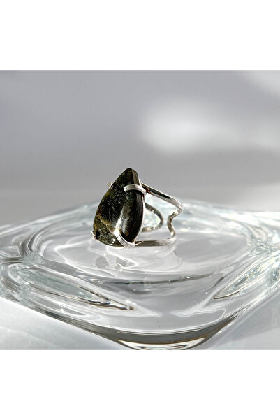 Moonlight Jewelry Drop Adjustable Ring - Labradorite
