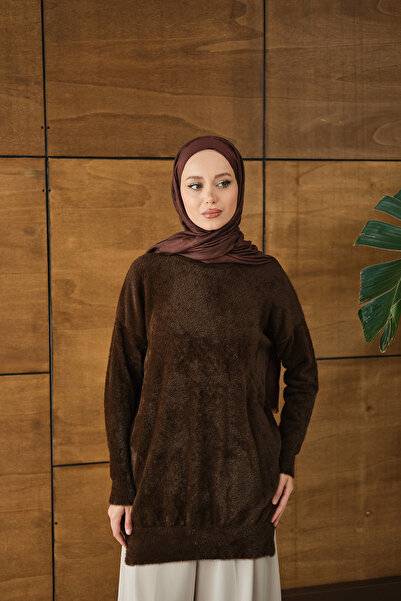 LOCCO Women's Tasseled Tunic Brown