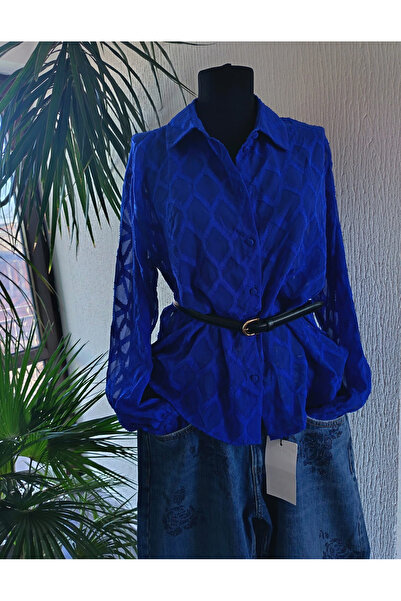 Vero Moda Camasa Albastru Electric semitransparenta