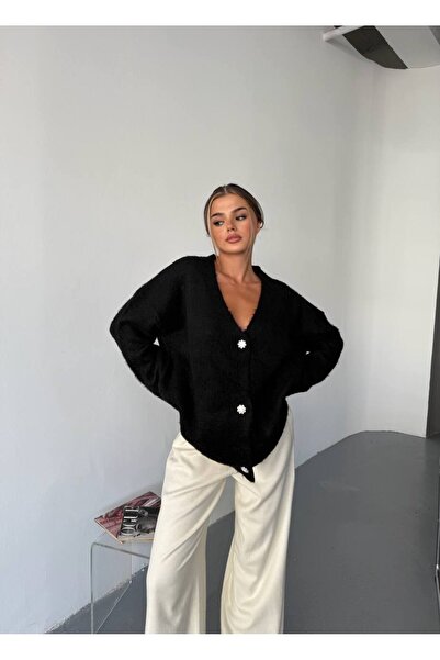 KECHİ WOMAN Raised Long Knitwear Cardigan