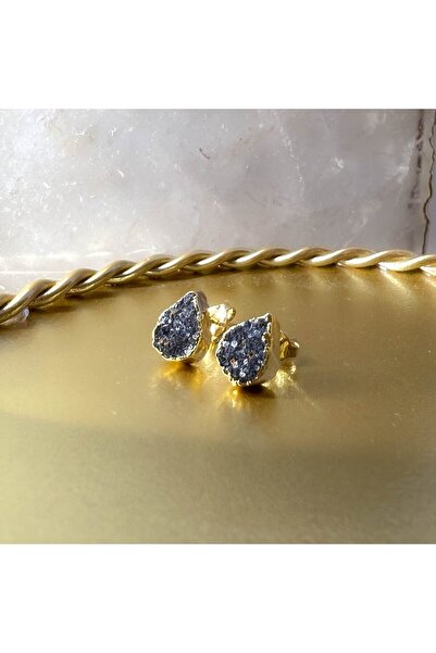 Moonlight Jewelry Black Drop Earrings – Druzy Quartz