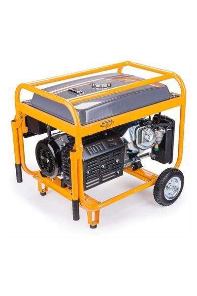 Powermat Generator curent electric 6500 W, 6,5 KW, 220 V, Pornire la Cheie, Automata, Roti si Manere, stabili