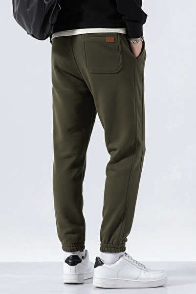 GENIUS STORE Ανδρική αθλητική φόρμα με φλις κορδόνια στη μέση Jogger αθλητικό παντελόνι SPOR-ESF001