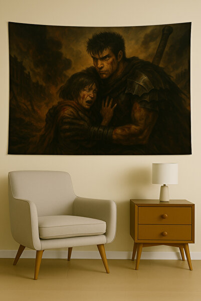 LUNA DİZAYN Berserk Themed Wall Covering Home Decoration Wall Tapestry Tapestry