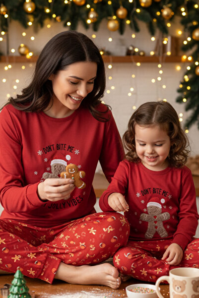 ELİTOL Thermal Cookie Jolly Mother-Daughter Pajama Set