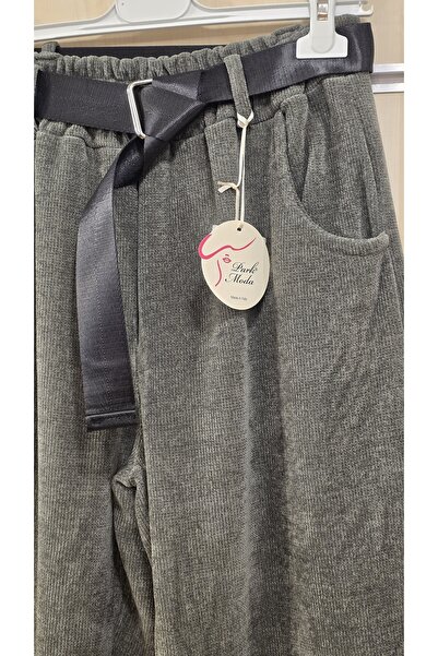 Park Moda Velvet Trousers with Belt