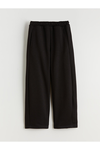 LC Waikiki Kids Black Elastic Waist Girls' Sweatpants