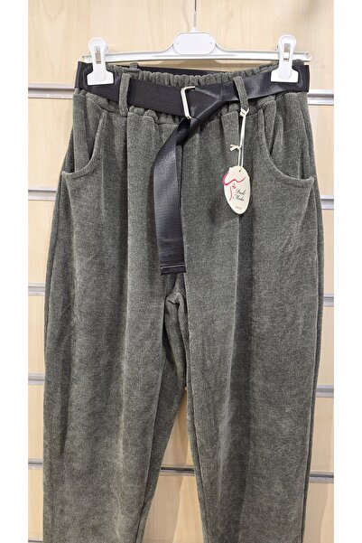 Park Moda Velvet Trousers with Belt