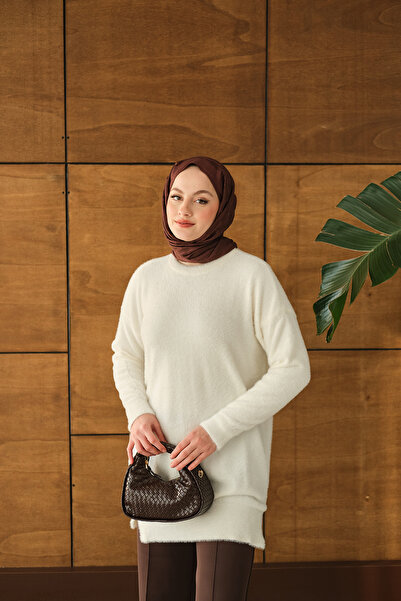 LOCCO Women's Tasseled Tunic White