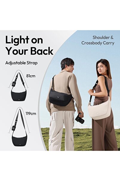 ulanzi Half Moon Crossbody Bag Black — 2-in-1 Lightweight Shoulder/Crossbody Bag