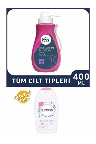 Veet Professional 400ml Tüy Dökücü Krem + Femfresh Genıtal Bölge Yıkama Jeli ...