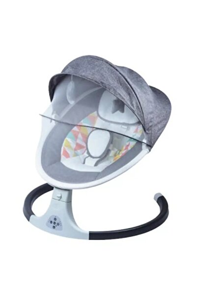 TEA Sports Leagan Electric Bebelusi, Balansoar cu trepte de leganare,Bluetooth, telecomanda, USB, gri