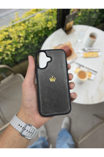 Visso leather İphone 17 Model Tam Uyumlu Hakiki Deri Kişiye Özel İsimli Telef...