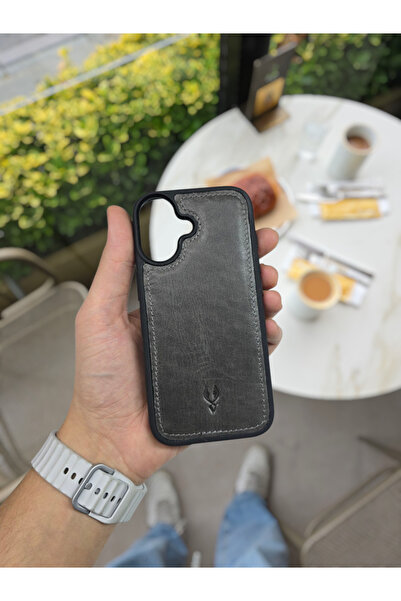 Visso leather İphone 17 Model Tam Uyumlu Hakiki Deri Kişiye Özel İsimli Telef...