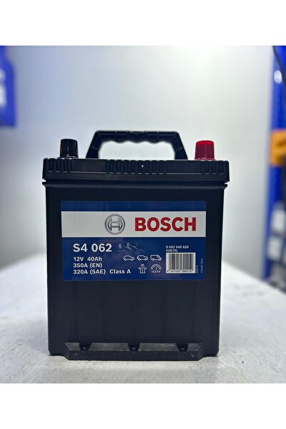 GZM OTO YEDEK PARÇA BOSCH AKÜ - 0092S40620 - 12V - 40Ah - Class A (Dar İnce Düz)