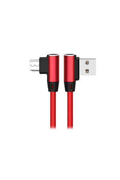 S-LINK SW-C555 1M 3A Micro Kırmızı Kılıflı Metal -L- Kablo