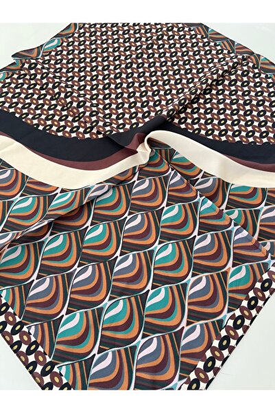 who knows ¿ Whoknows Multi-Color Brown Patterned Scarf Bandana Women's Clothing Accessory