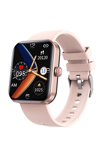 zyteq ZYTEQ Smartwatch, 1.91" screen, Bluetooth, fitness, steps, heart rate, Android, notifications, pink