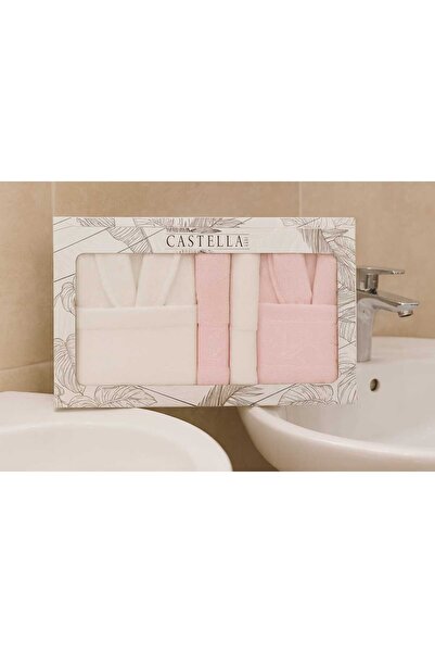 YÜNTEKS طقم رداء حمام عائلي مكون من 8 قطع من القطن بنسبة 100% من كاستيلا |   مجموعة رداء الحمام |   مجموعة مهر