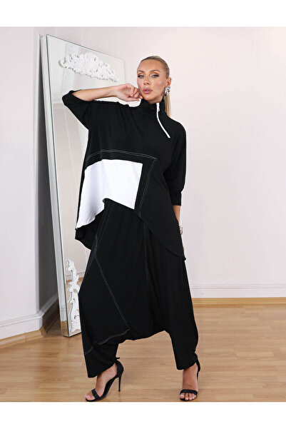 EL jadida Women's Sandy Fabric Paneled Shalwar Set