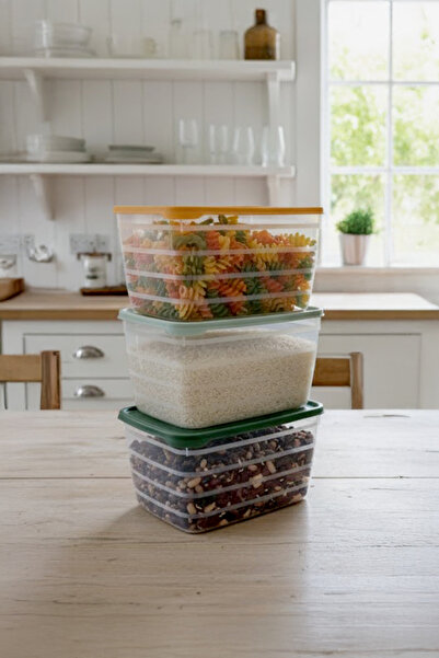 Kitchen Life Set of 3 5 Liter Rectangular Mega Size Food Storage Containers