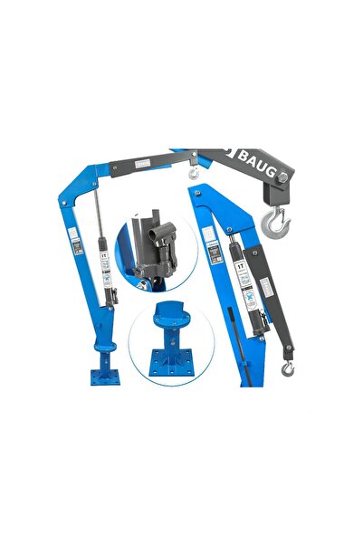 BAUG Macara hidraulica pentru atelier, capacitate ridicare 1000kg, cu prindere in beton,
