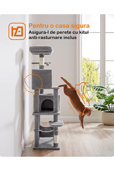 Smart Vibe Huggo Hub UltraMax MultiLevel Cat Set, Soft Plus, 360 Lounge Platform, Hammock, Light