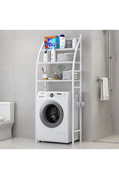 hoffmans Raft Depozitare Peste Masina de Spalat Metalic Durabil Rezistent - 3...