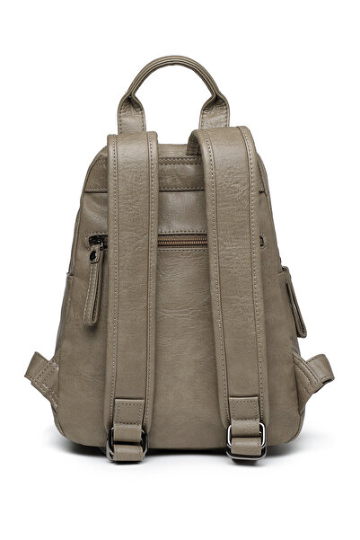 Hüvendo Barcelona Small Size Daily Multi-Pocket Women's Backpack – First Quality Polyurethane Leather Mint