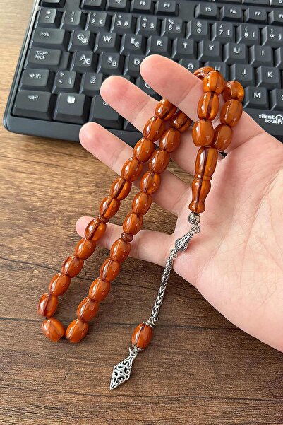 TESBİHKENTİ Special Antique Model Barrel Squeeze Amber Prayer Beads