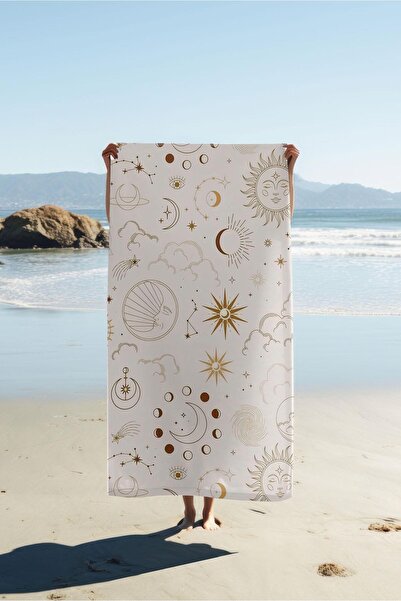 Dolce Mariee Digital Printing Beach Sea Towel Sun and Star Patterned Peshtema...