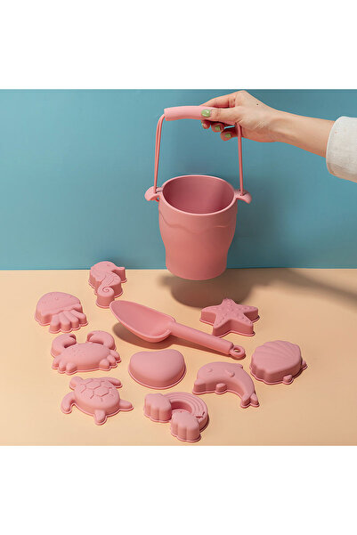 Pitikot Pitikot® Silicone Beach Toy Set – 12 Pieces, Sand Molds and Bucket,