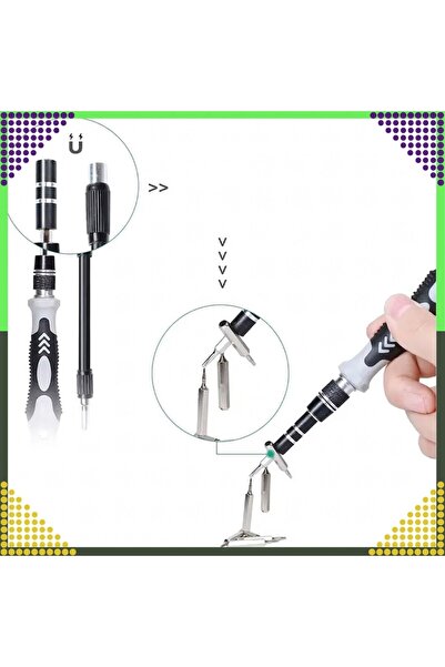 Optim Solution 118-in-1 Precision Screwdriver Set with Magnetic Bits, Durable Steel, 16 x 5.3 x 9.5 cm, Black