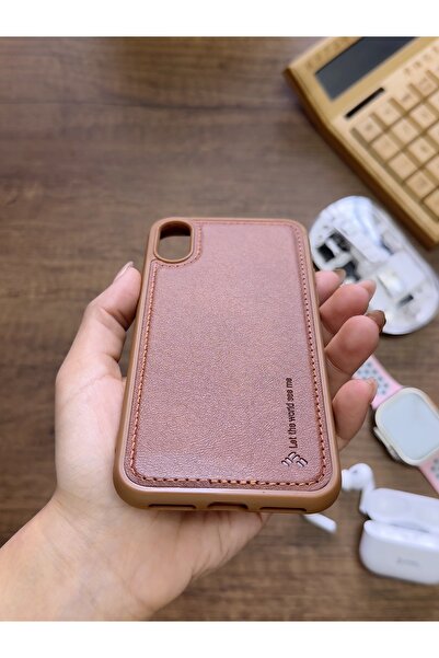 MTL iPhone XS Max Compatible Premium Leather Textured Impact Resistant Nasal Silicone Case