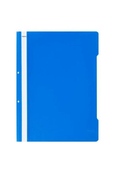Noki Set of 50 plastic folders with rails and perforations, Noki, A4, various colors