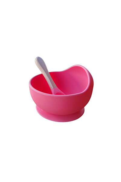 NO BRAND Silicone baby tableware set, 5 pieces – Pink – BPA free