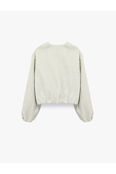 Koton Каше Бомбер Куртка Кроп Велосипедний комір На блискавці З кишенями З довгими рукавами