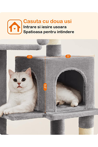 Smart Vibe KATO InfinityPaws Multi Level Cat Set, Soft Hammock, XXL Observation Platform, Light