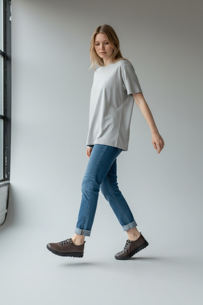 STOKS SHOES STORE Women's Leather Orthopedic Casual Shoes – Lightweight & Non-Slip Sole