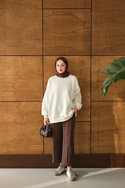 LOCCO Γυναικείο μπλουζάκι με λαιμόκοψη ποδηλατικό λευκό