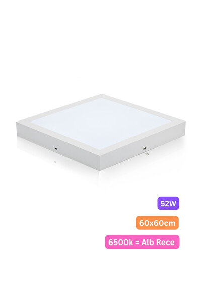 LEDIGANT Plafoniera LED 60x60cm, 52W, 6500k, alb, aplicata