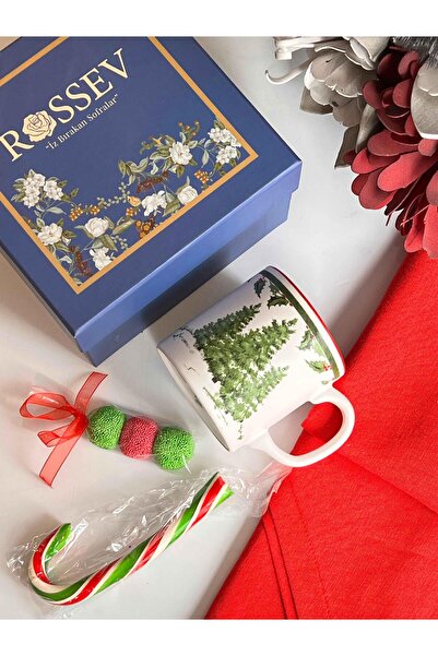 ROSSEV Gift Christmas Pine Mug Set with Gift Box