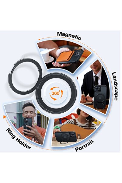 TORRAS Case for IPhone 15 Plus, Ostand Pro MagSafe, Black